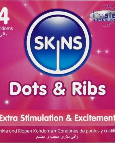 Skins - Dots Ribs Premium Condoms Pack 4