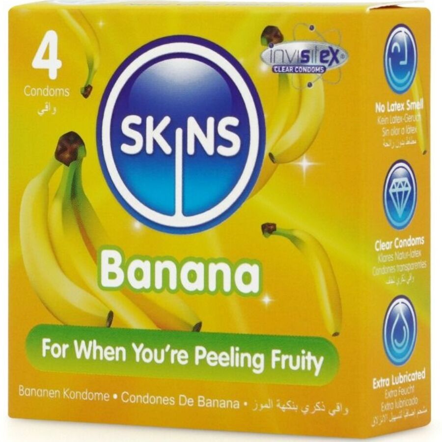 Skins - Banana Premium Condoms Pack 4 - Image 2