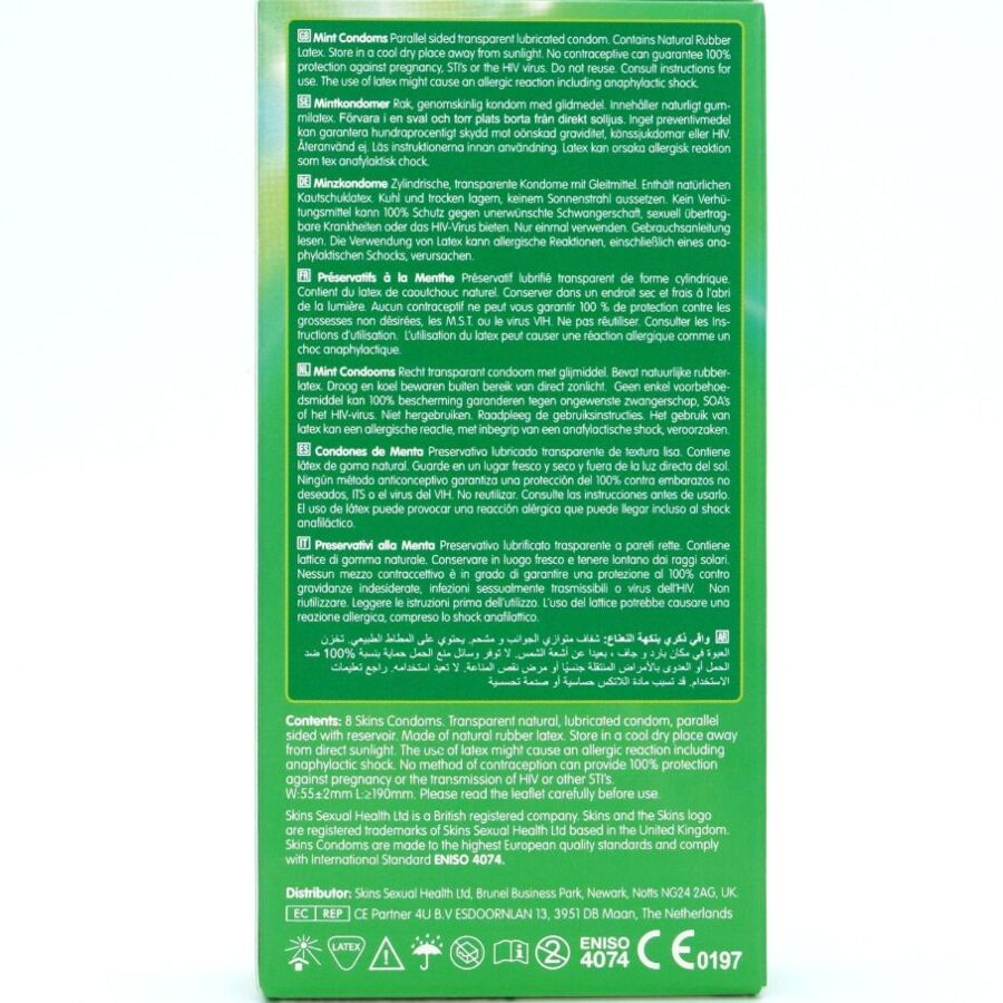 Skins - Mint Premium Condoms Pack 8 - Image 4