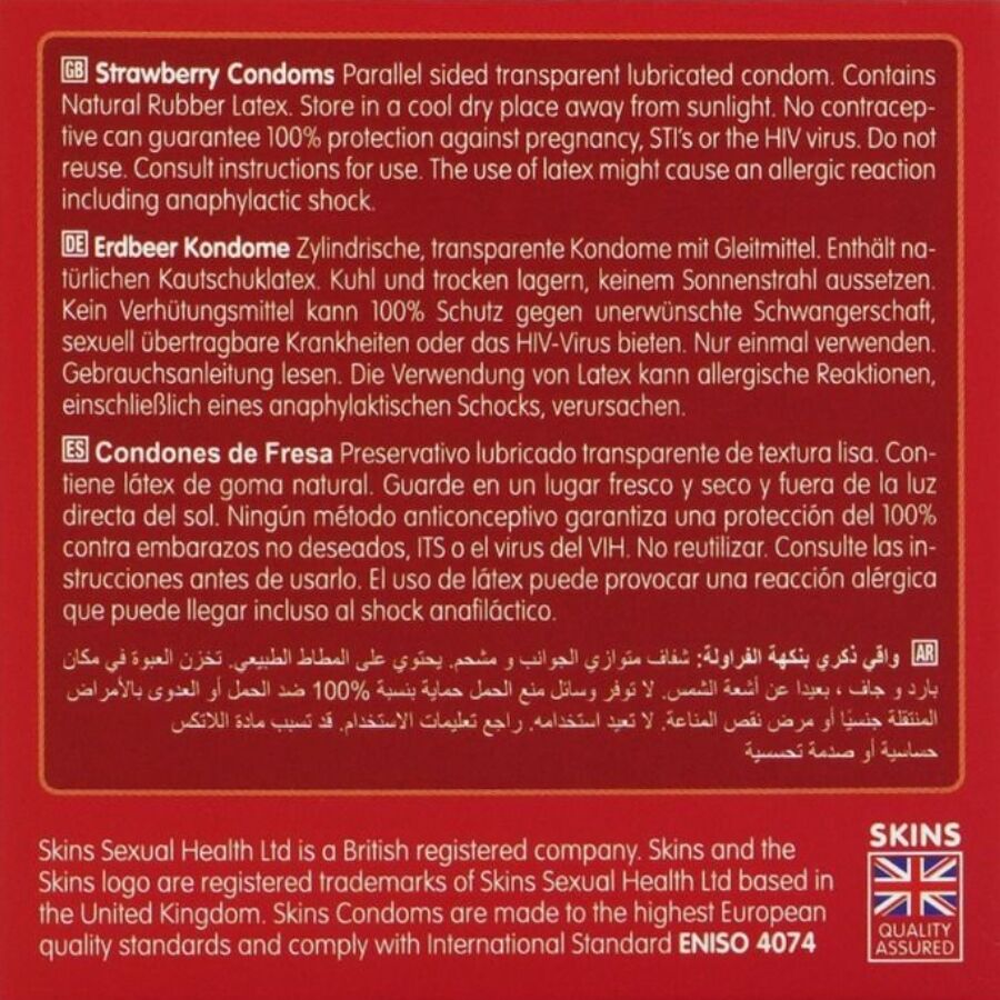 Skins - Strawberry Premium Condoms Pack 4 - Image 4