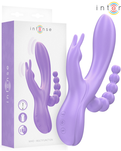Intense - Miko Triple Vibrator Rabbit  Stimulator  Anal 7 Vibrations Purple