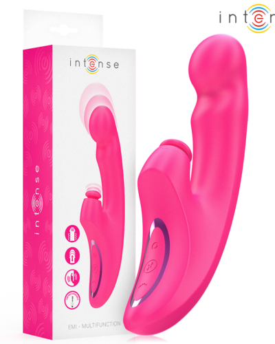 Intense - Emi Vibrator 13.5 cm Multifunction 3 In 1 10 Vibrations Pink