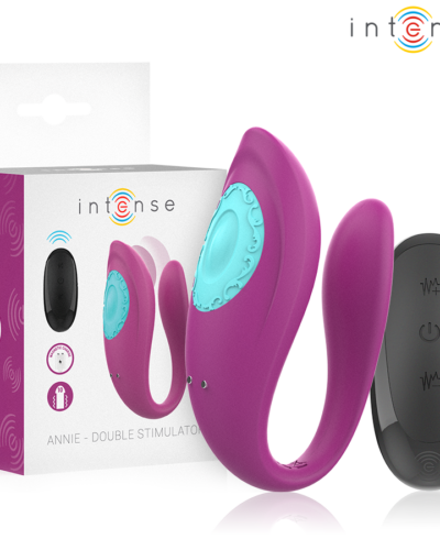 Intense - Annie U-Shaped Vibrator And Stimulator Purple Remote Control