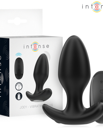 Intense - Joey Anal Plug 10 Vibrations Black Remote Control