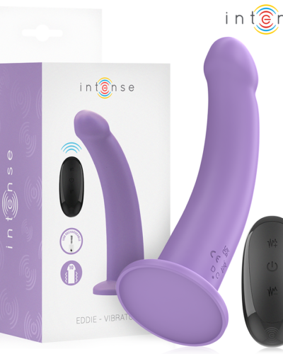 Intense - Eddie Vibrator 17.5 cm 10 Vibrations Purple Remote Control