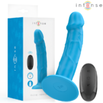 Intense - Phoebe Realistic Vibrator 10 Vibrations Blue Remote Control