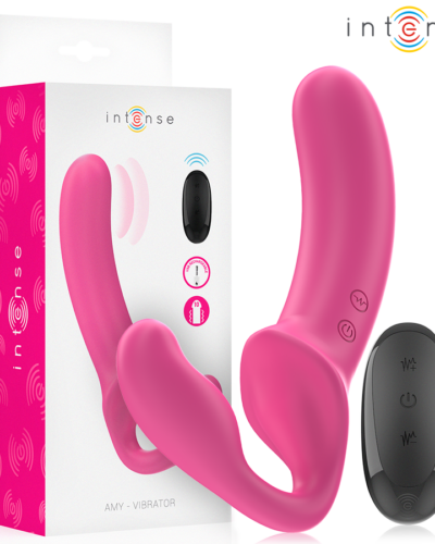 Intense - Amy Double Vibrator 20 cm Pink Remote Control