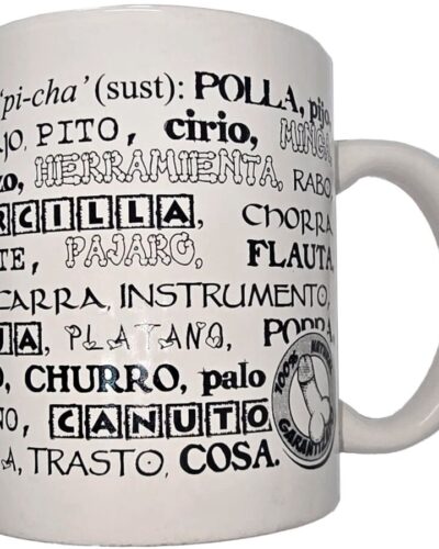 Diablo Picante - White Mug With Penis Synonyms 370 ml