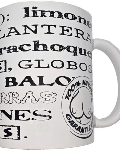 Diablo Picante - White Mug With Boob Synonyms 370 ml