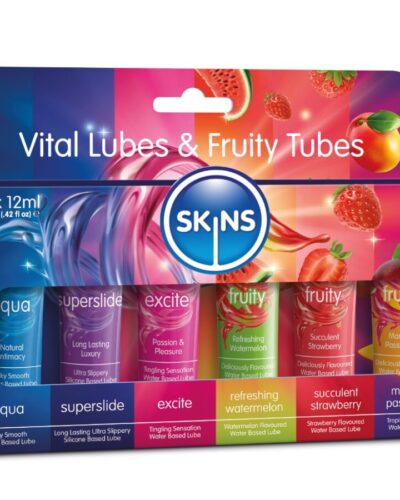 Skins - Vital  Fruity Lubes Kit Lubricants 6 X 12 ml