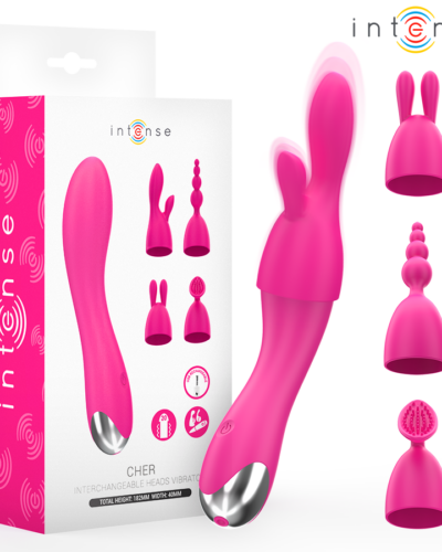 Intense - Cher Vibrator With 20 Patterns And Interchangeable Heads