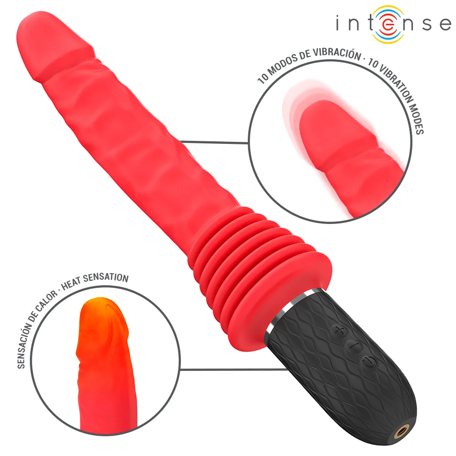 Intense - Cynthia Remote Control Thrusting Vibrator With Heat - Image 3