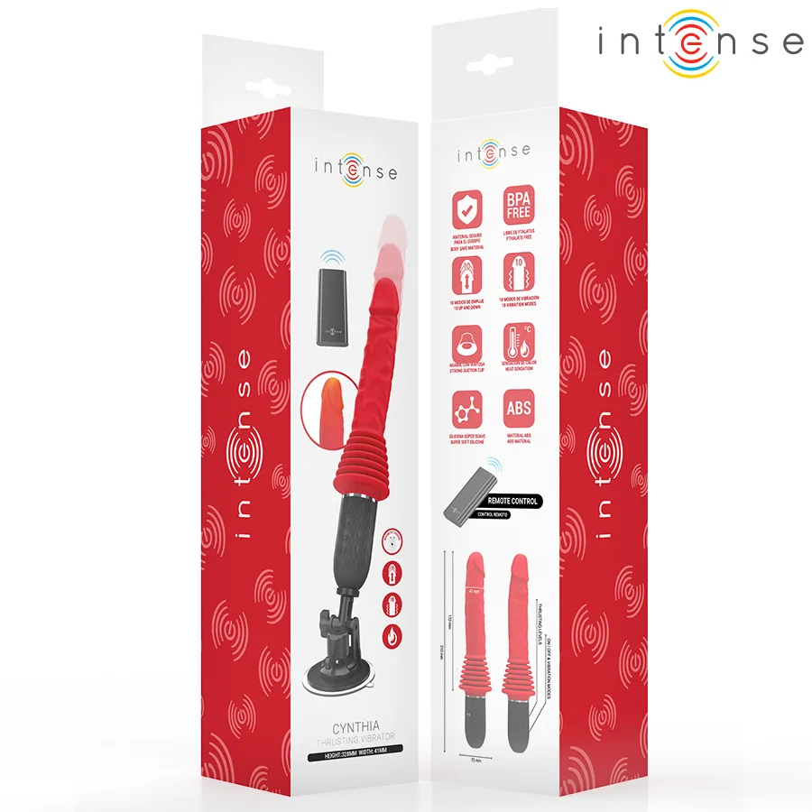 Intense - Cynthia Remote Control Thrusting Vibrator With Heat - Image 4