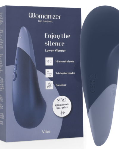 Womanizer - Vibe Lay-On Silent Vibrator Dark Blue