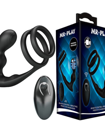 Mr Play - Vibrating Anal Plug With Penis Ring Remote Control