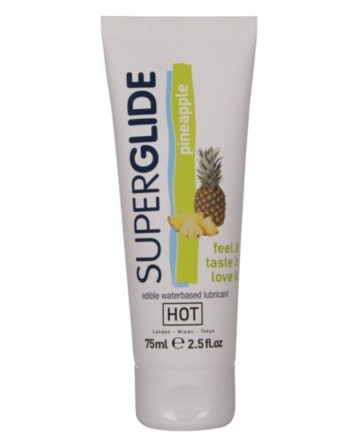 Hot - Superglide Edible Lubricant Waterbased Pineapple 75 ml