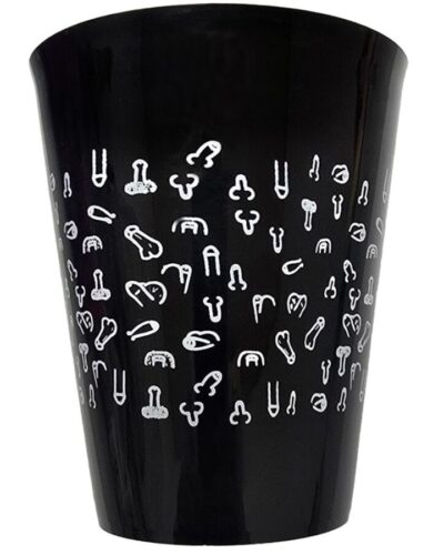 Diablo Picante - Black Cup 500 ml With White Penises