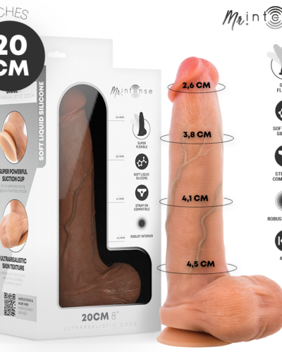 Mr Intense - Bruce M Silicone Dildo With Testicles 20 Cm -Ø- 4.5 Cm
