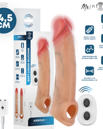 Mr Intense - Arnold M Ultra-Realistic Vibrating Penis Sleeve 14.5 cm -Ø- 4 cm