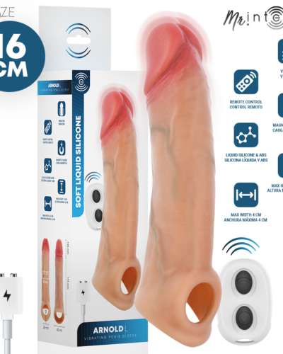 Mr Intense - Arnold L Ultra-Realistic Vibrating Penis Sleeve Remote Control 16 cm -Ø- 4.5 cm