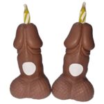 Diablo Picante - Penis Birthday Number Candles Dark Tone 2 Units