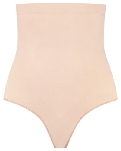 Bye-Bra - Soft Touch Seamless High Waist Thong Beige Size S