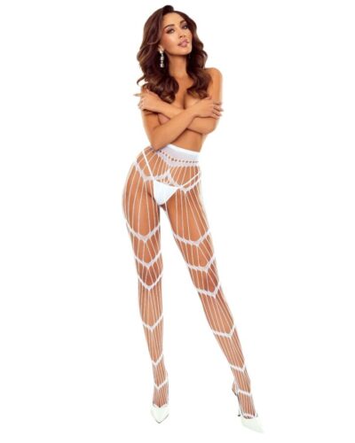 Passion - S033 White Low Rise Tights One Size