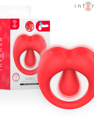 Intense - Russell Vibrating Penis Ring With Clitoris Stimulation Red