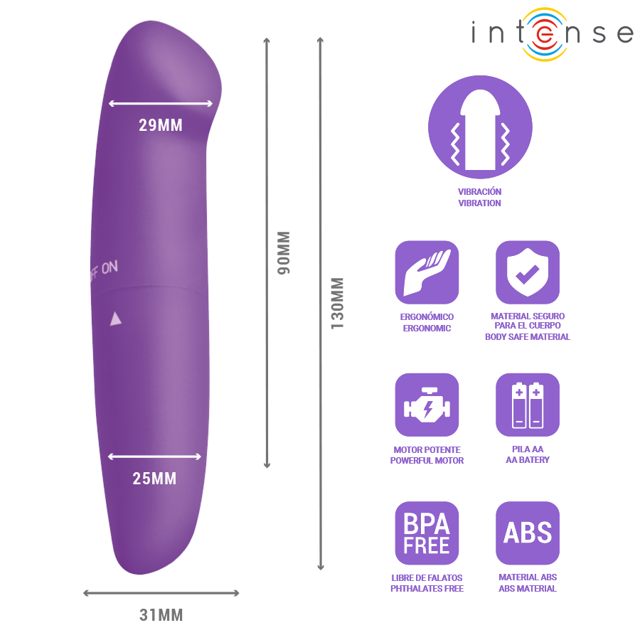 Intense - Phil G-Spot Vibrator Purple 13 Cm - Image 3