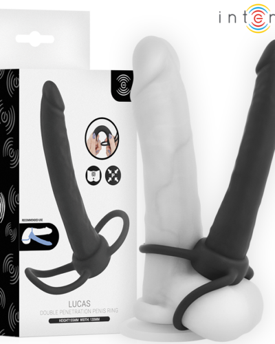 Intense- Lucas Anal Dildo With Cock And Testicle Ring Silicone
