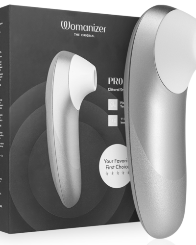Womanizer - Pro Vibrant Clitoral Stimulator Silver Grey