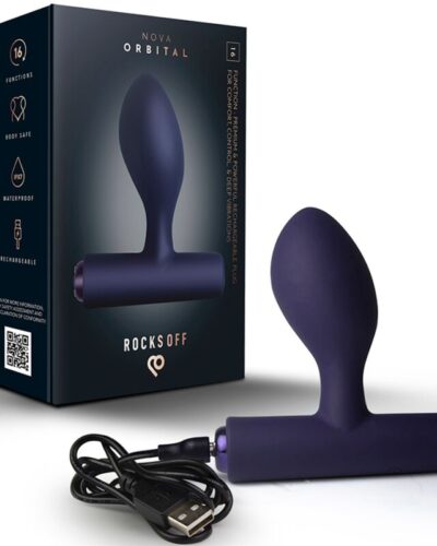 Rocks-Off - Nova Orbital Rechargeable Premium  Powerful Anal Plug 16 Function Blue