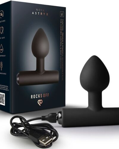 Rocks-Off - Nova Astryx Rechargeable Premium  Powerful Anal Plug 16 Function Black