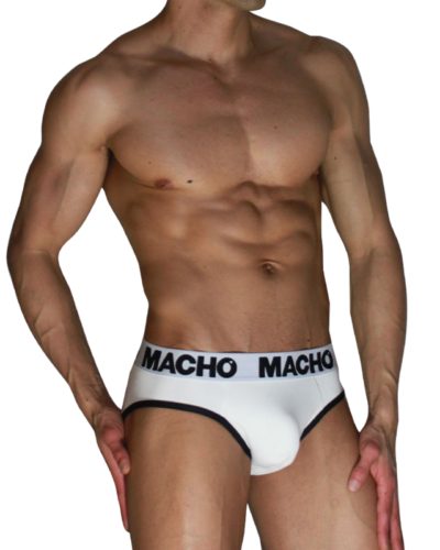 Macho - Mch006 Classic Slip White + Black Xl