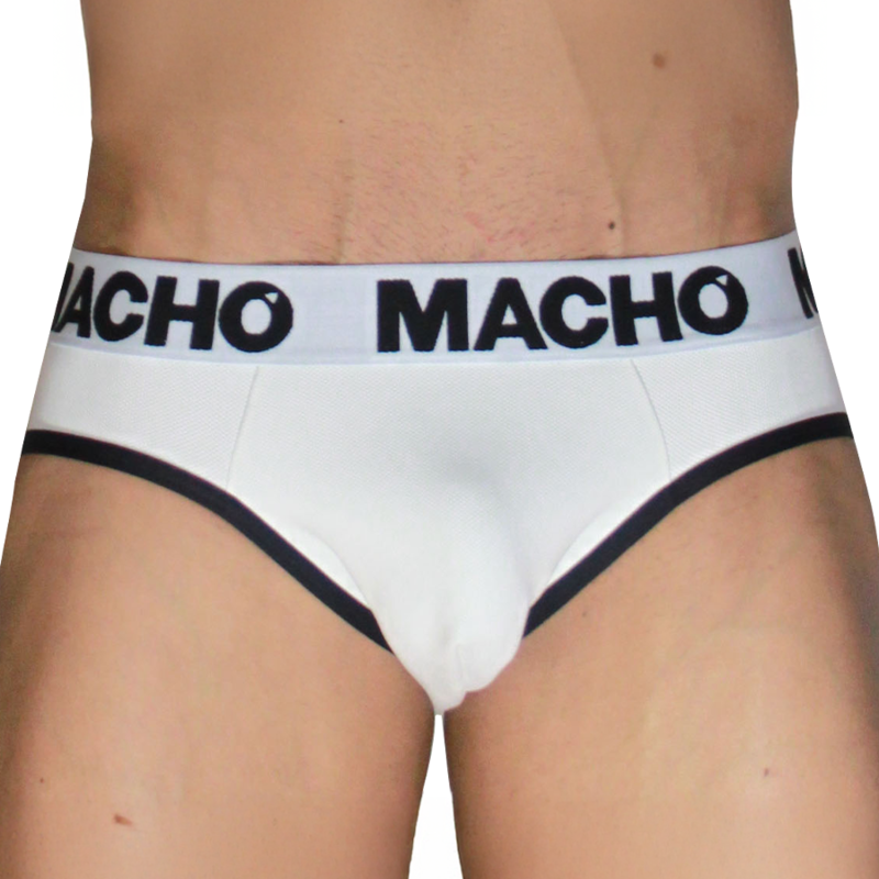 Macho - Mch006 Classic Slip White + Black Xl - Image 2
