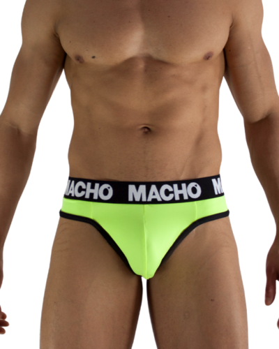 Macho - Mtg001 Fluorescent Yellow Thong Size L