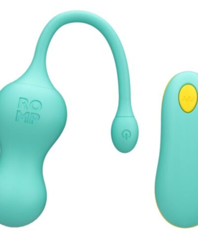 Romp - Cello Multifunction Vibrating Egg Turquoise Remote Control