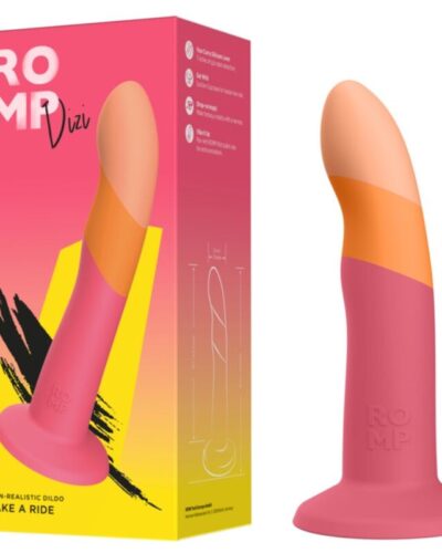 Romp - Dizi Silicone Dildo With Suction Cup Tricolor 18 cm