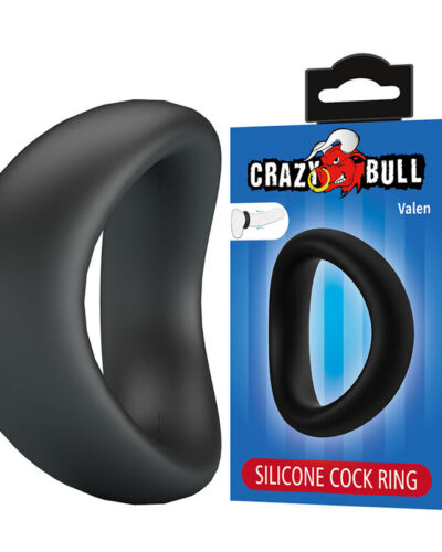 Crazy Bull - Valen Ergonomic Silicone Cock Ring Black