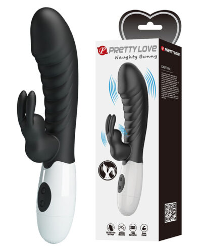 Pretty Love - Naughty Bunny 30 Function Rabbit Vibrator Black
