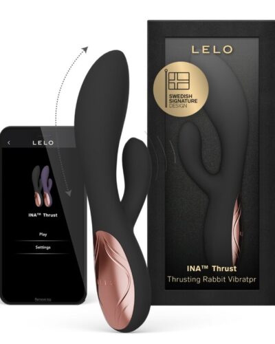 Lelo - Ina Thrust Rabbit Thrusting Vibrator Black