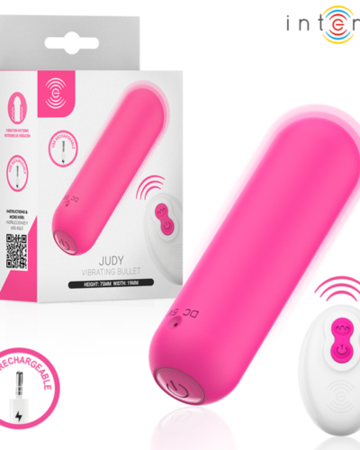 Intense - Judy Rechargeable Vibrating Bullet With Remote Control Pink