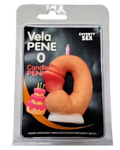 Diablo Picante - Penis Candle In The Shape Of The Number 0 Flesh Color