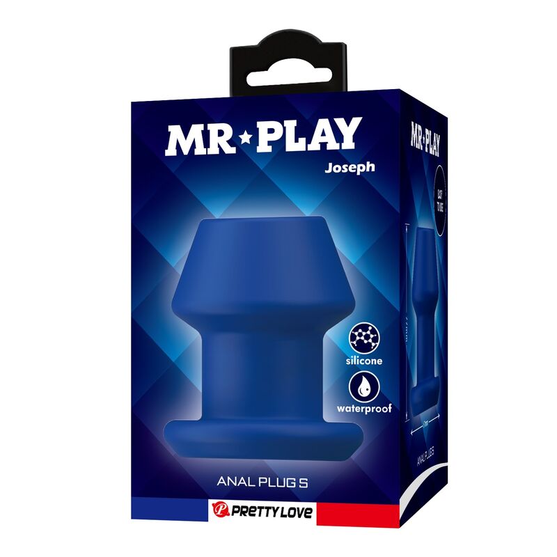Mr Play - Jack Blue Silicone Hollow Anal Plug Size S - Image 3