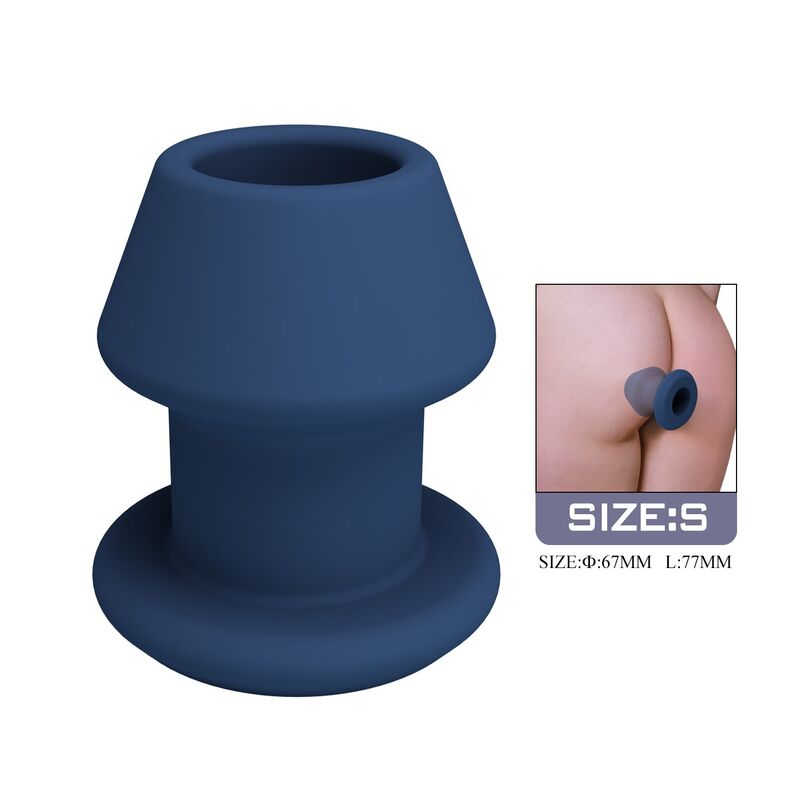 Mr Play - Jack Blue Silicone Hollow Anal Plug Size S - Image 2