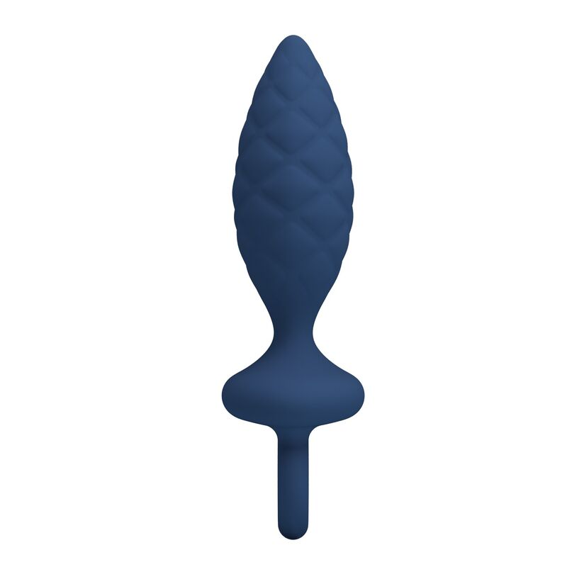 Mr Play - Textured Anal Plug With Ring Blue M - Image 4