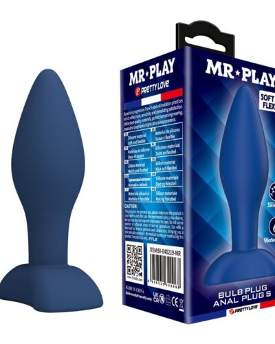 Mr Play - Tapered Silicone Anal Plug Blue S