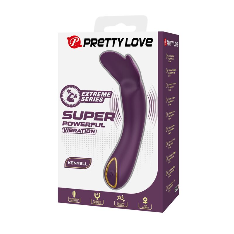 Pretty Love - Kenyell Rechargeable Vibrator 10 Functions Purple - Image 3