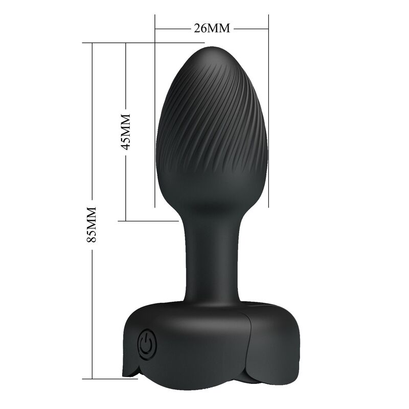 Pretty Love - Rechargeable Vibrating Anal Plug 10 Modes Black - Image 4