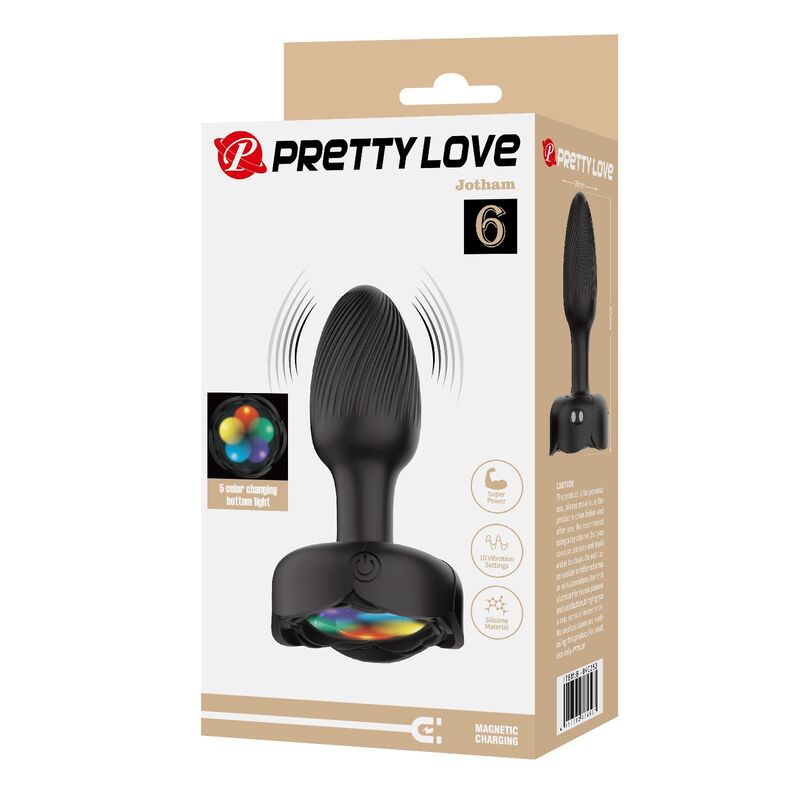 Pretty Love - Rechargeable Vibrating Anal Plug 10 Modes Black - Image 2